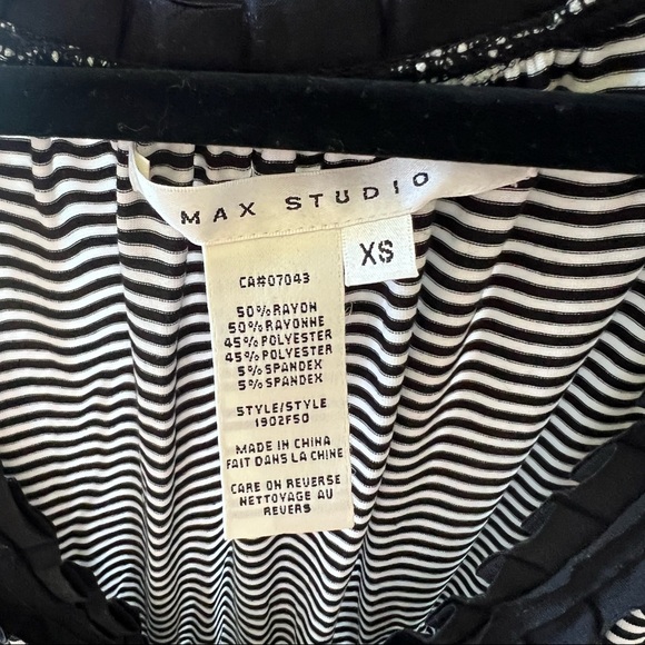 Max Studulio Black and White Stripe Summer Dress - Picture 3 of 5